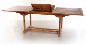 table de jardin en teck 8/10 personnes Marron - Bois massif - Bois/Imitation - 100 x 75 x 180 cm