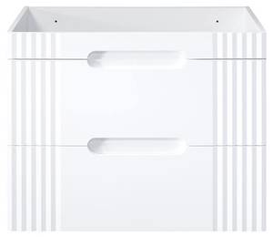 Armoire sous lavabos FIJI CUW80 2D Blanc - Bois manufacturé - Matière plastique - 80 x 62 x 46 cm