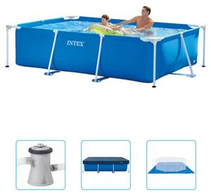 Schwimmbad-Set 2827176 (4-teilig) Blau - 160 x 65 x 260 cm