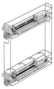 Suprastar Ausziehbarer Flaschenhalter Grau - Metall - 50 x 16 x 56 cm