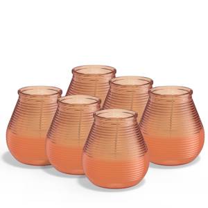 Outdoor-Kerzen Citronella (6er Set) Orangerot