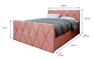 Boxspringbett CRISTI LUX 160 CL63 Rosa Pink - Holzwerkstoff - 168 x 102 x 216 cm