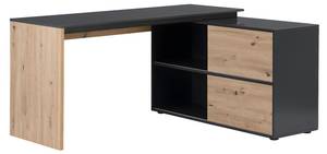 Schreibtisch COLIOBA Schwarz - Holzwerkstoff - 124 x 75 x 150 cm