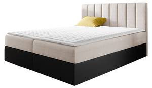 Boxspringbett Vigo Beige - Schwarz - Breite: 146 cm