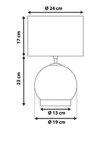 Lampe de table UELE Blanc - Métal - 24 x 40 x 24 cm