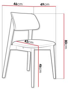 Stuhl KT63/C Smaragdgrün - Eiche