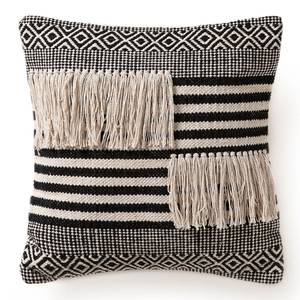 Housse de coussin Deja Noir - Fibres naturelles - 45 x 1 x 45 cm