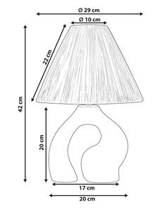 Nachttischlampen BARBAS Blau - Weiß - Keramik - 29 x 42 x 29 cm