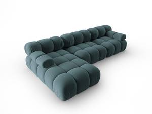 modulares Ecksofa BELLIS 4 Sitzplätze Hochglanz Petrol