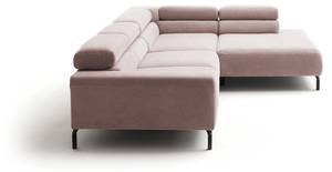 Ecksofa DELIA Pink - Breite: 312 cm - Armlehne davorstehend rechts - Ecke davorstehend rechts