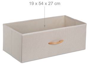 Bambus Kommode 4 Schubladen Beige - Braun - Bambus - Holzwerkstoff - Textil - 58 x 94 x 33 cm