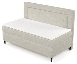 Boxspringbett Alba Beige - Grau - H2 - Tiefe: 108 cm