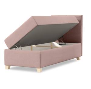 Einzelbett Boxspringbett Anter Mini Pink - Breite: 80 cm - Bettkasten rechts