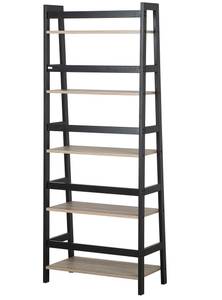 Bücherregal CROYDON Schwarz - Braun - Holzwerkstoff - 64 x 163 x 34 cm