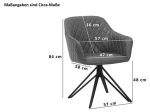 Armlehnsessel RUBY Braun - Kunstleder - 57 x 82 x 61 cm