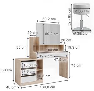 Schminktisch Anja 41329 Braun - Weiß