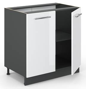 Spülenunterschrank Fame-Line 46244 Grau - Weiß - Holzwerkstoff - 80 x 82 x 60 cm