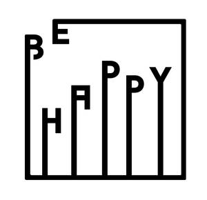 Wall Art Happy Schwarz - Metall - 40 x 40 x 1 cm