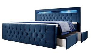 Boxspringbett Menzogna Blau - Breite: 140 cm - H3