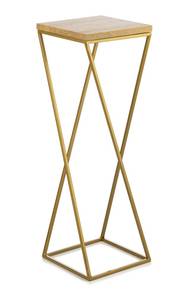 Blumenständer 10-1631-70-GL-MDF Braun - Gold - Höhe: 70 cm