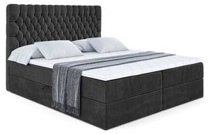 Boxspringbett DAISY Schwarz - Breite: 120 cm - H3