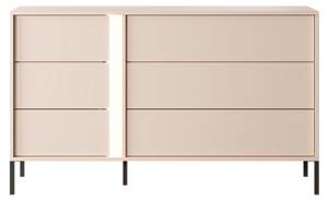 Kommode DAST COD138 6D Pink - Holzwerkstoff - Kunststoff - 138 x 82 x 40 cm