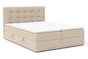 Boxspringbett Doppelbett Tissa Topper Beige - Breite: 180 cm