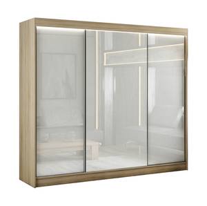 Kleiderschrank PEKA Eiche Sonoma Dekor - Weiß - Breite: 250 cm