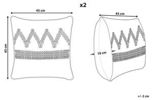 Coussin décoratif EYTELIA Nombre de pièces dans le lot : 2