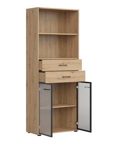 Highboard Space Office Braun - Holzwerkstoff - 80 x 203 x 38 cm