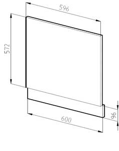 Façade R-Line 35934 Anthracite - Blanc brillant