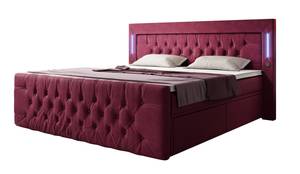 Boxspringbett Charme Rot - Breite: 160 cm - H2