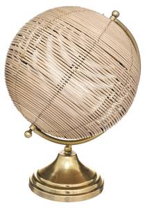 Deko-Globus aus Rattan, Ø 19 cm Gold - Metall - 19 x 28 x 20 cm