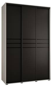 ARMOIRE À PORTES COULISSANTES DAVOS 10 Noir - Blanc - Largeur : 160 cm