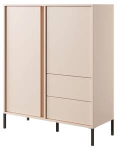 Commode DAST COD104 2D2D Beige - Bois manufacturé - Matière plastique - 104 x 124 x 40 cm