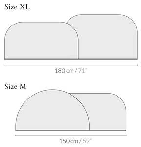 ALBA Kopfteil L Grau - Eiche - Breite: 160 cm