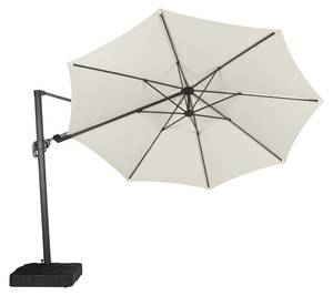 Parasol suspendu Andreas Noir - Blanc - Textile - 350 x 253 x 350 cm