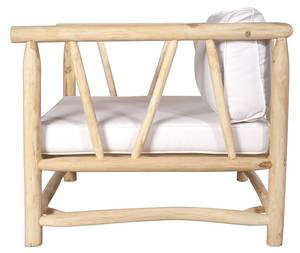 Gartensessel TULUM Beige - Holzwerkstoff