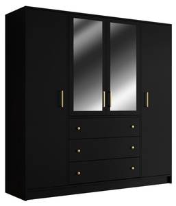 Armoire LIZANDRO Noir - Bois manufacturé - 58 x 200 x 196 cm