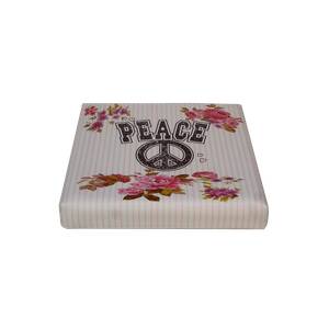 Pouf - PEACE Cuir synthétique - 32 x 32 x 32 cm