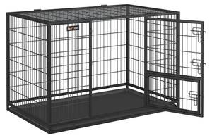 Tiertransportbox Dak Schwarz - Metall - 75 x 81 x 122 cm