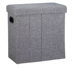 Tabouret de rangement pliable Anthracite