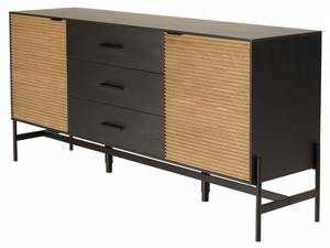 Buffet CHARLIE Schwarz - Holzwerkstoff - 40 x 75 x 164 cm