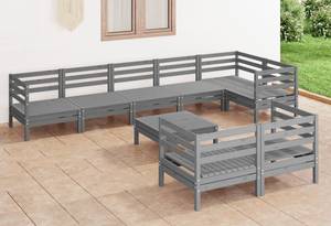 Garten-Lounge-Set Grau - Massivholz - Holzart/Dekor - 64 x 29 x 64 cm