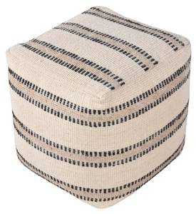 Pouf Bally Weiß - Textil - 40 x 40 x 40 cm