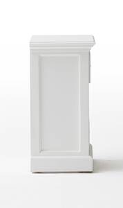Table de chevet Halifax Blanc - En partie en bois massif - 40 x 60 x 30 cm