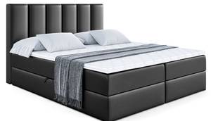 Boxspringbett BOXI1 Hochglanz Schwarz - Breite: 120 cm - H3