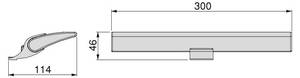 Aries LED-Spiegelstrahler für das Grau - Kunststoff - 4 x 14 x 32 cm
