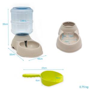 Futter-/Wasserspender Set Fin (3-tlg.) Grau - Kunststoff - 18 x 30 x 32 cm