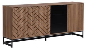 Buffet bas CARATANA Marron - Bois manufacturé - 40 x 80 x 180 cm